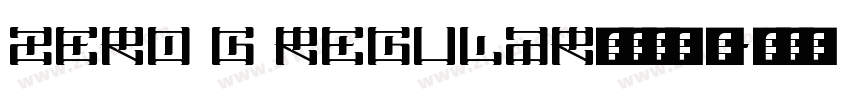 Zero G Regular英文字体 开字体转换